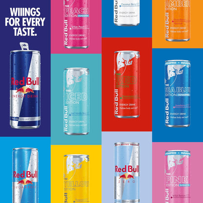 Red Bull Sugar Free Energy Drink with 80mg Caffeine plus Taurine & B Vitamins, 8.4 Fl Oz, Pack of 24 Cans