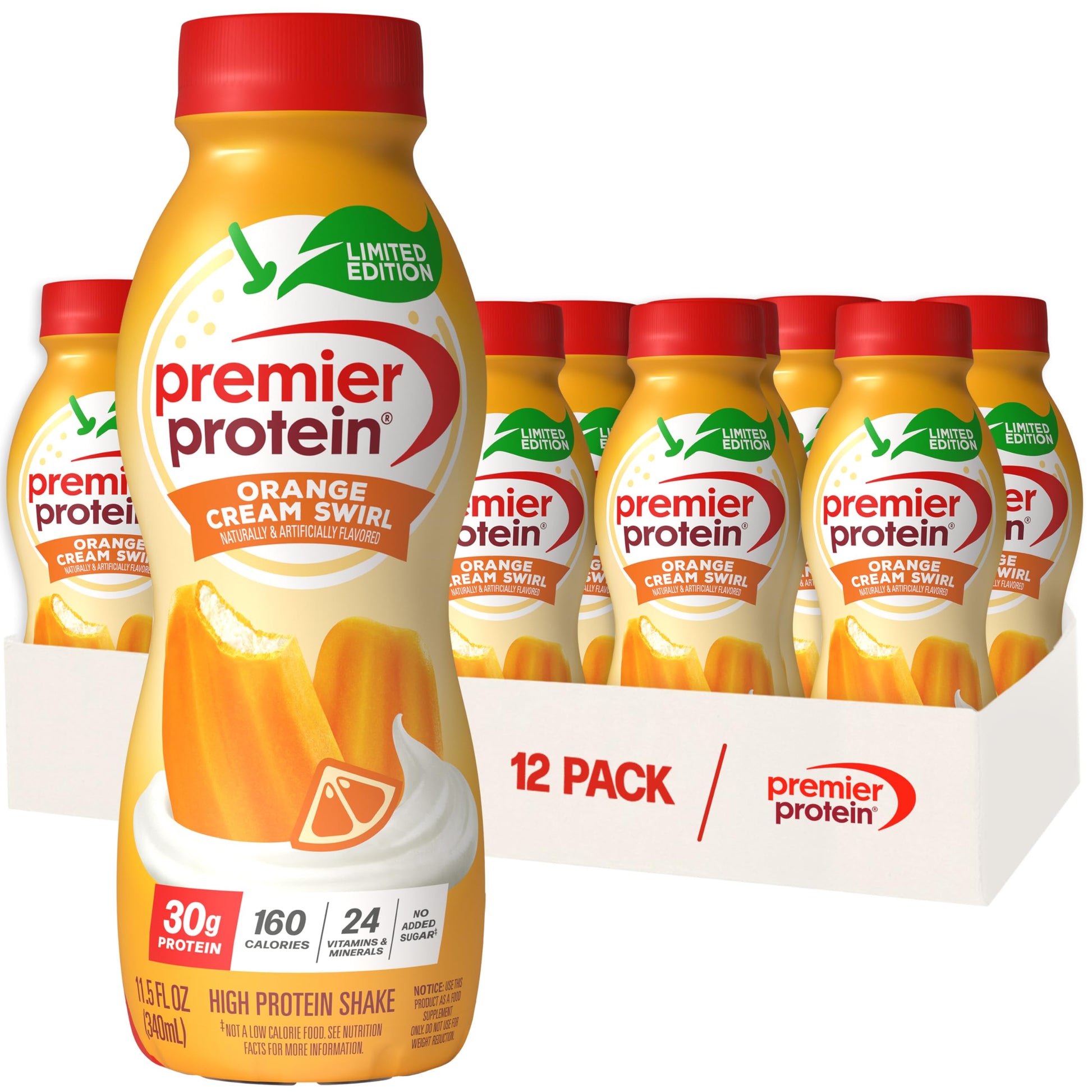 Premier Protein Shake, Chocolate, 30g Protein, No Added Sugar, 24 Vitamins & Minerals to Support Immune Health, 11.5 fl oz, 12 Pack